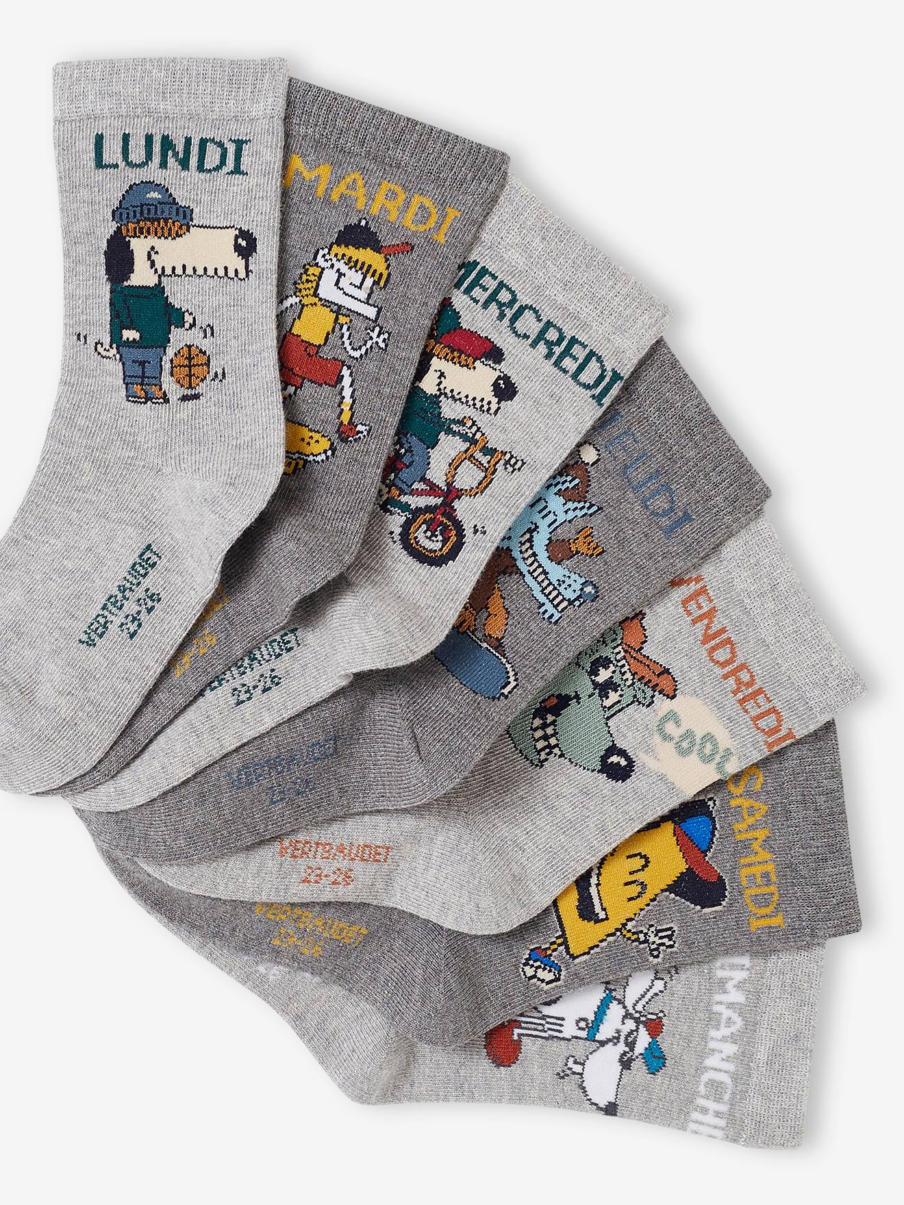 Lot de 7 paires de chaussettes semainier 