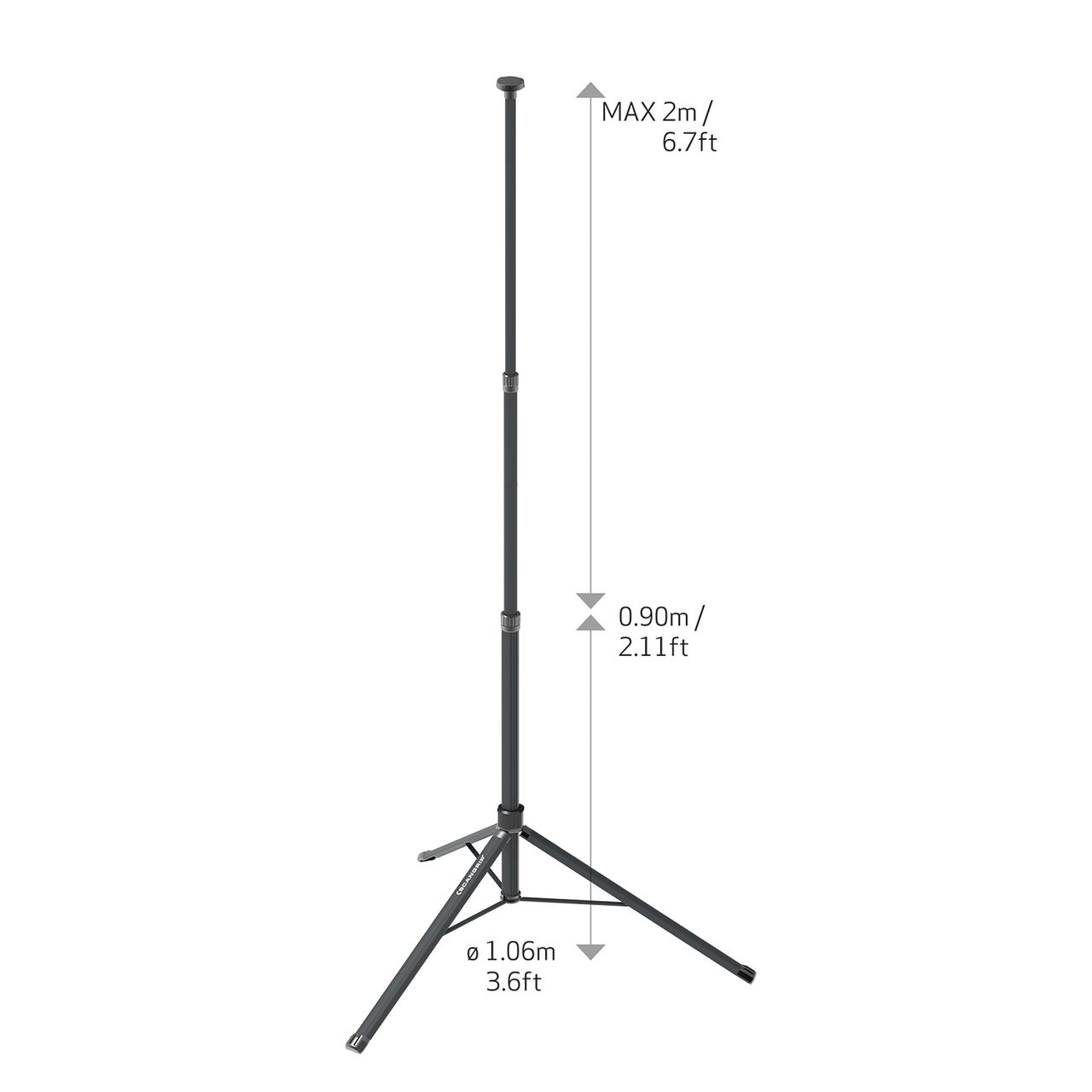 Kiesel SCANGRIP TRIPOD 2M kompaktes Alu-Stativ kompatibel mit VEGA und FLOOD LITE Leuchten