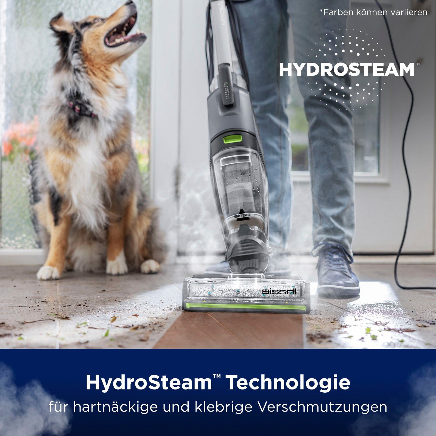 Bissell Nass-Trocken-Sauger Crosswave Hydrosteam Pet Select 3527N, 1100 W, beutellos