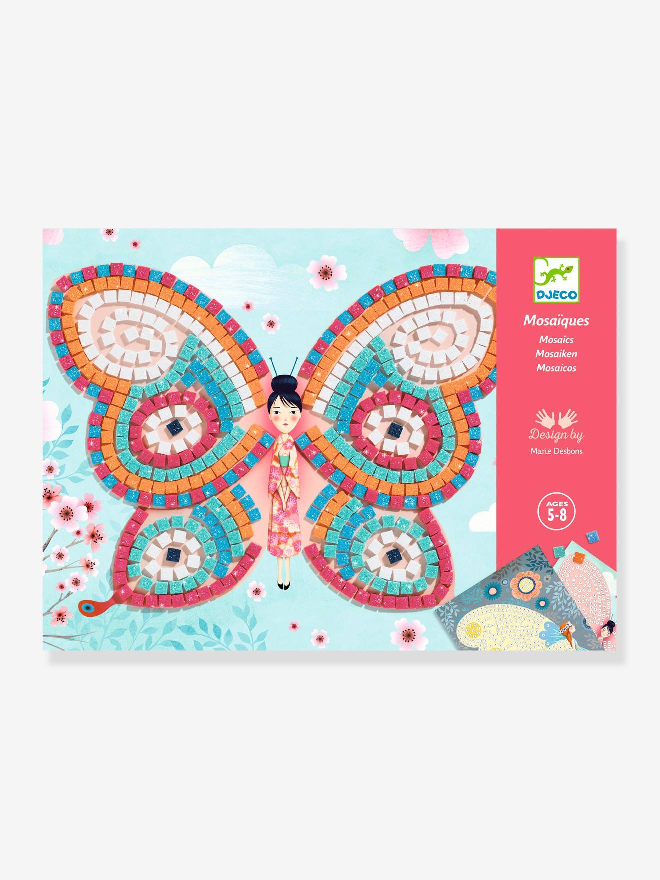 Djeco Bastel-Set Mosaikbilder SCHMETTERLING DJECO - blau