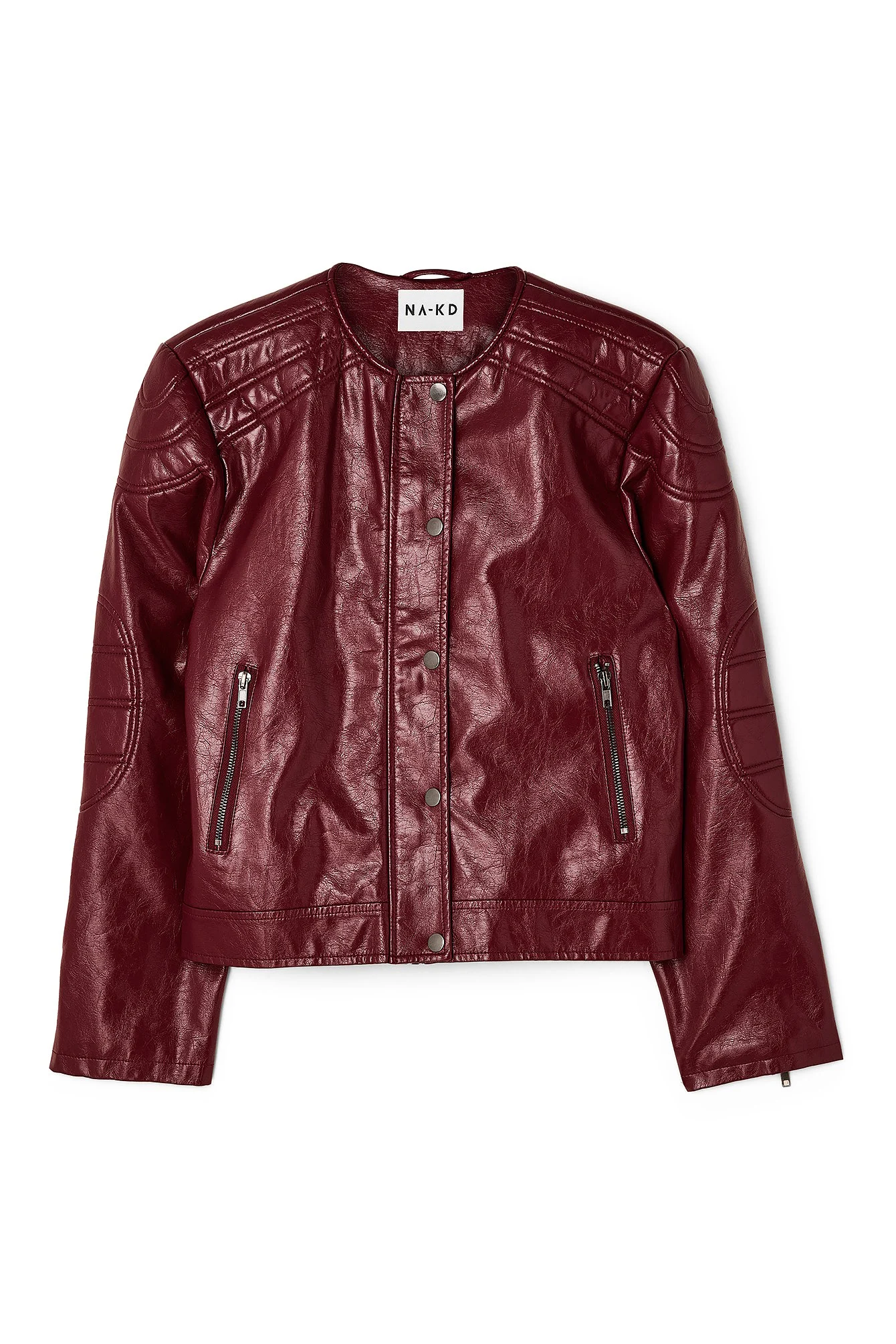 Oversized-PU-Bikerjacke