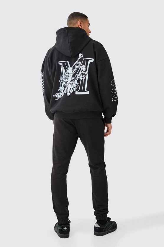 Slim-Fit Jogginghose mit Print