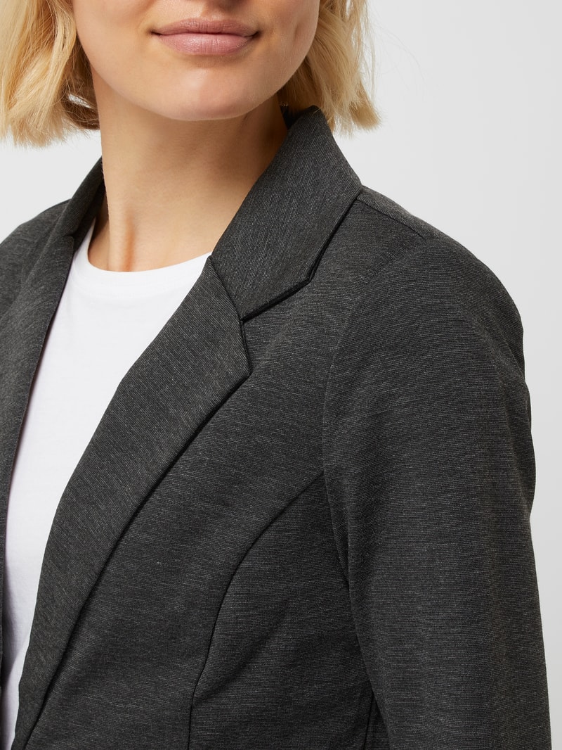Blazer mit Reverskragen Modell 'Kate' in dunkelgrau