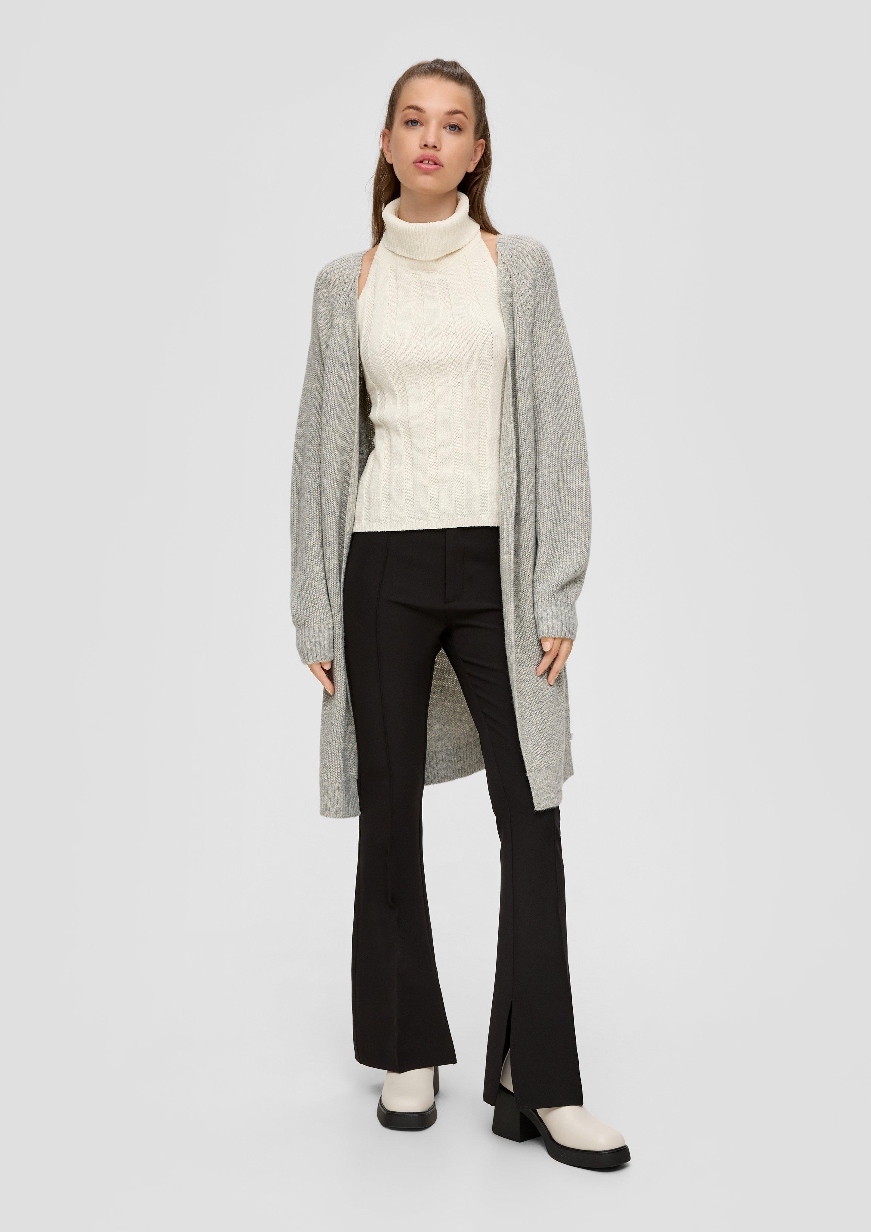 Lange Strickjacke aus Baumwollmix  2135295-07W0