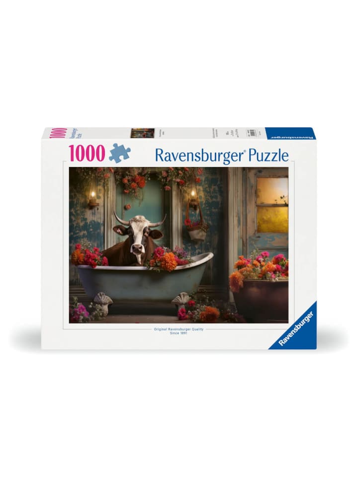Ravensburger Puzzle Die Kuh in der Badewanne 1000 Teile, ab 14 Jahre günstig kaufen onesize