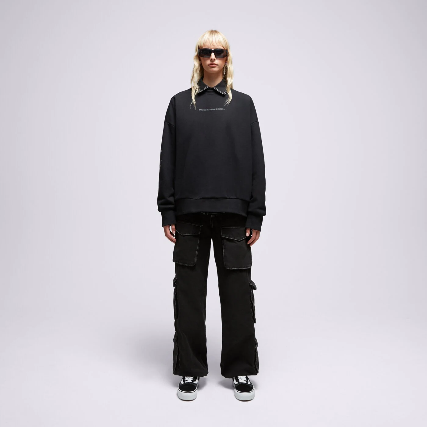 S.NOW JOB SIZEER CREWNECK “I DON'T KNOW” BLACK Schwarz