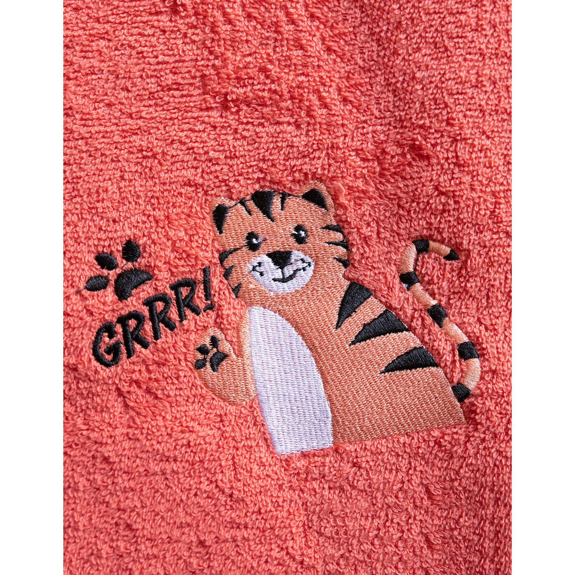 Collection éponge enfant brodée tigre personnalisable coton