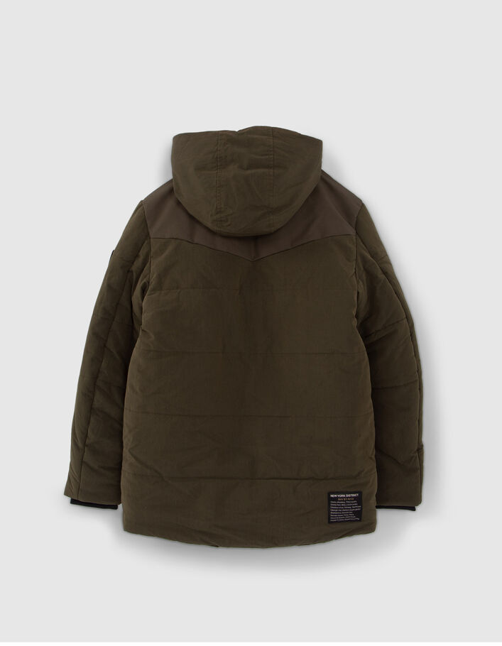 Parka kaki maxi zips waterproof garçon