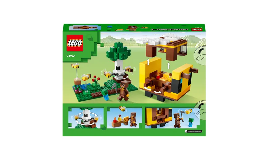 LEGO Minecraft 21241 Das Bienenhäuschen Set, Tier-Spielzeug