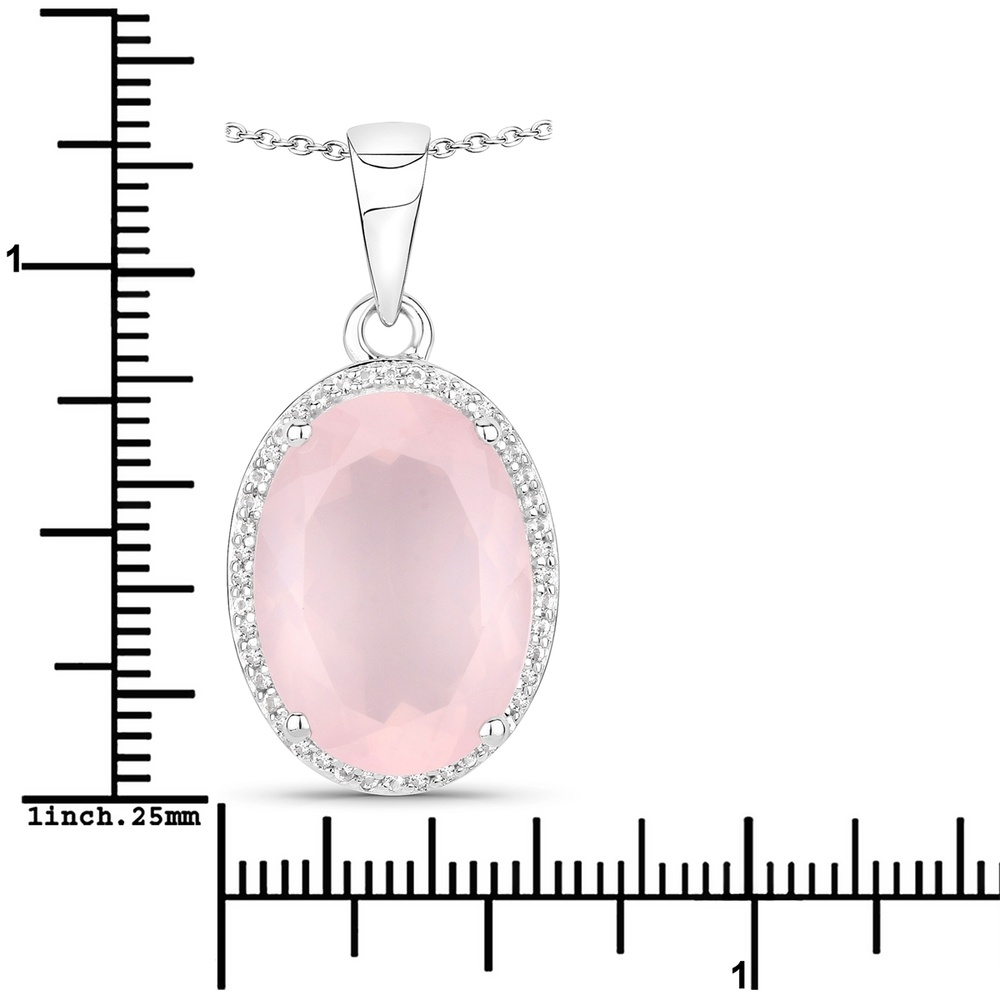 Rafaela Donata Chaîne Argent sterling Quartz rose en Argent Bijoux