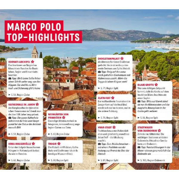 MARCO POLO REISEFÜHRER KROATISCHE KÜSTE DALMATIEN