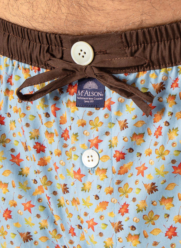 MC ALSON, Pyjamahose, Baumwolle, hellblau-multicolor gemustert