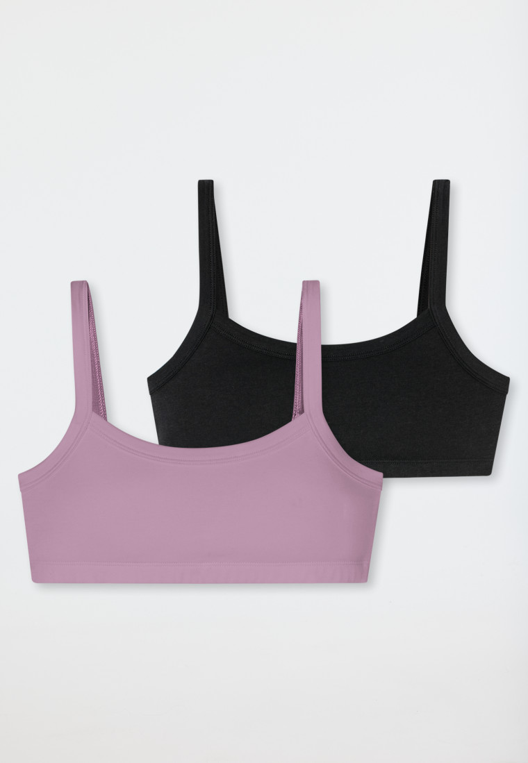 Bustiers 2er-Pack schwarz/ violett - Fresh Vibe