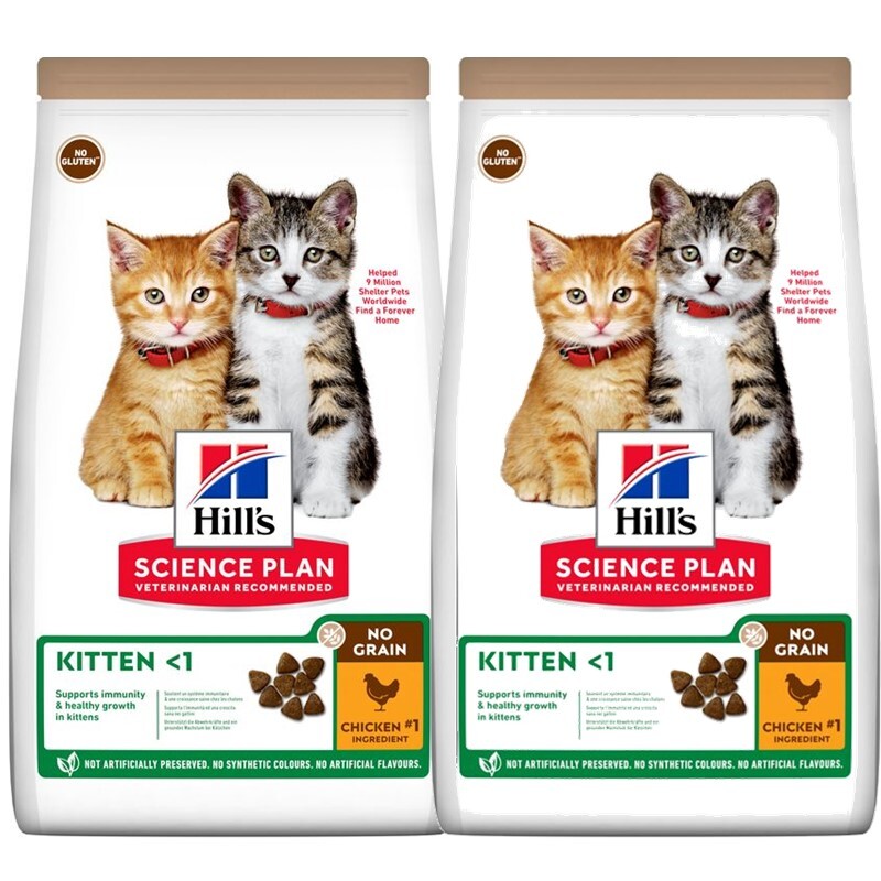 Hill's Trockenfutter Hill's Science Plan No Grain Kitten mit Huhn ohne Getreide 2x1,5 kg