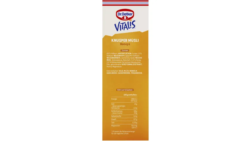Dr.Oetker Vitalis Knusper Müsli Honeys 600 g