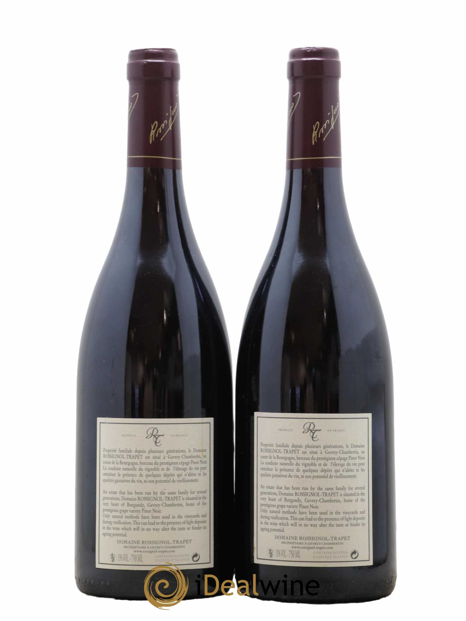 Latricières-Chambertin Grand Cru Rossignol-Trapet (Domaine)  2004 - Lot de 2 Bouteilles