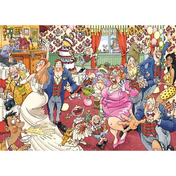 Jumbo Wasgij? Eredeti 29 db-os Esküvői Láz! Puzzle, 950 darabos