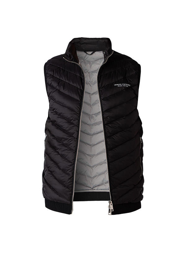 ARMANI EXCHANGE, Daunenweste, Mikrofaser, schwarz