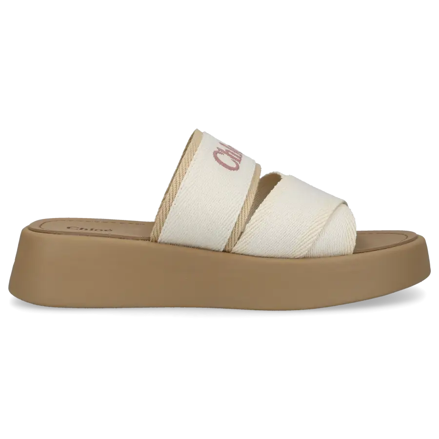 Chloé - Pantoletten MILA Textil - weiß