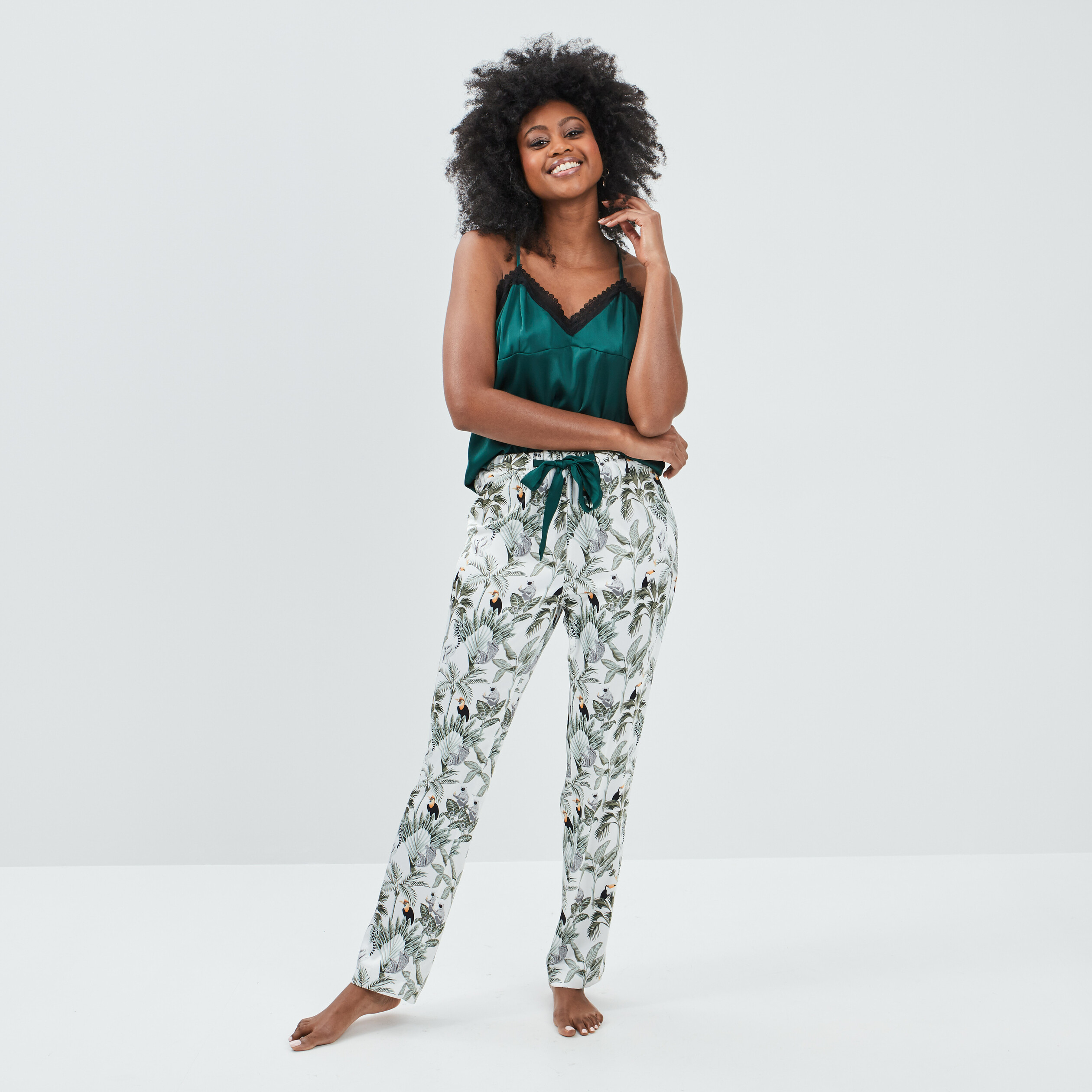 Ensemble pyjama 2 pièces ecru femme | La Halle