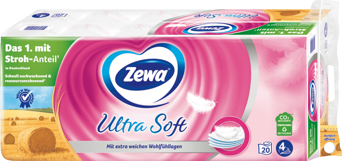 Toilettenpapier Ultra Soft 4-lagig (20x150 Blatt), 20 St