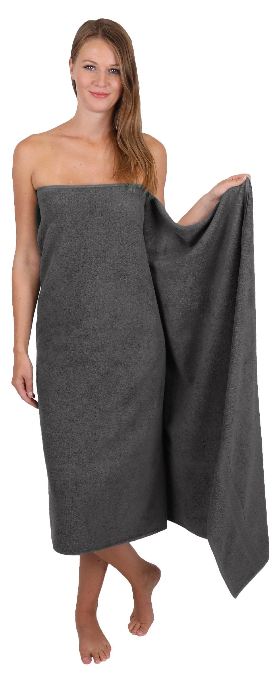 Betz Badetuch 2 Stück Badetücher PALERMO 100% Baumwolle XXL Größe 100 x 200 cm, 100% Baumwolle