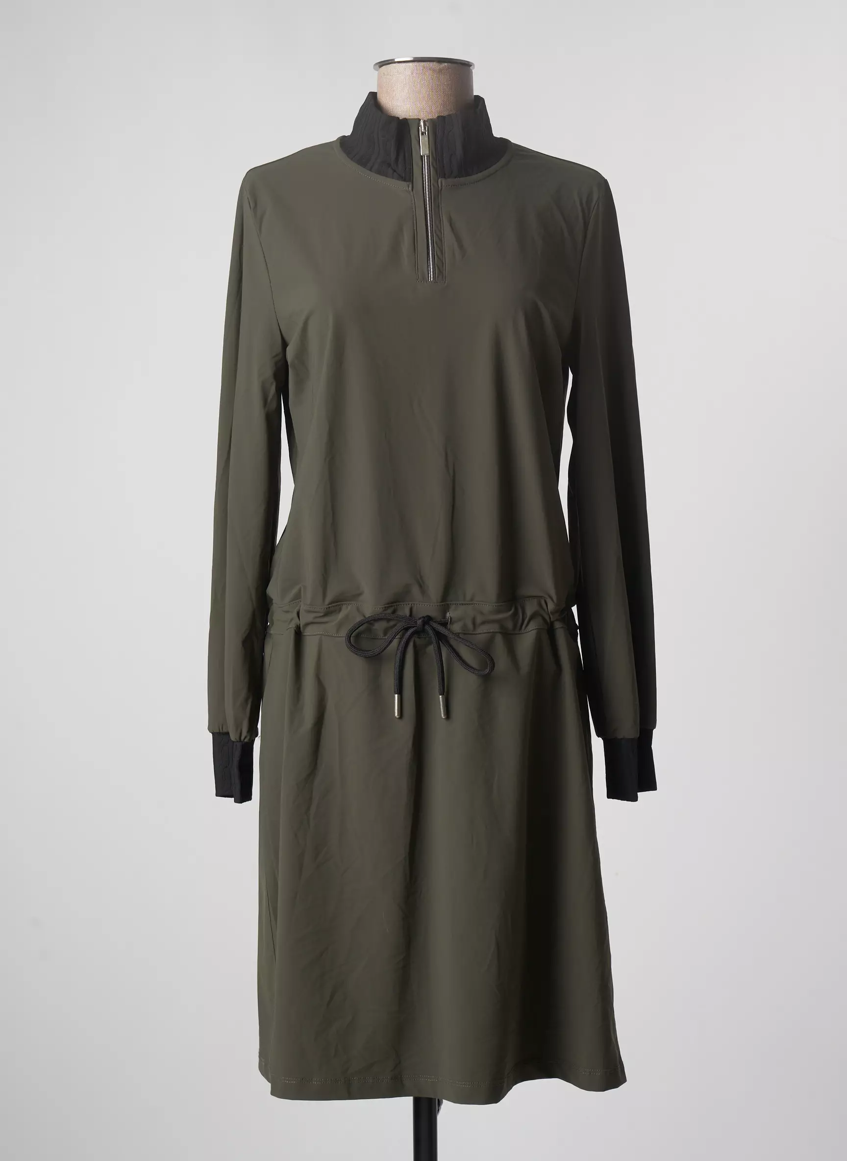 Hbt Robes Mi Longues Femme couleur vert