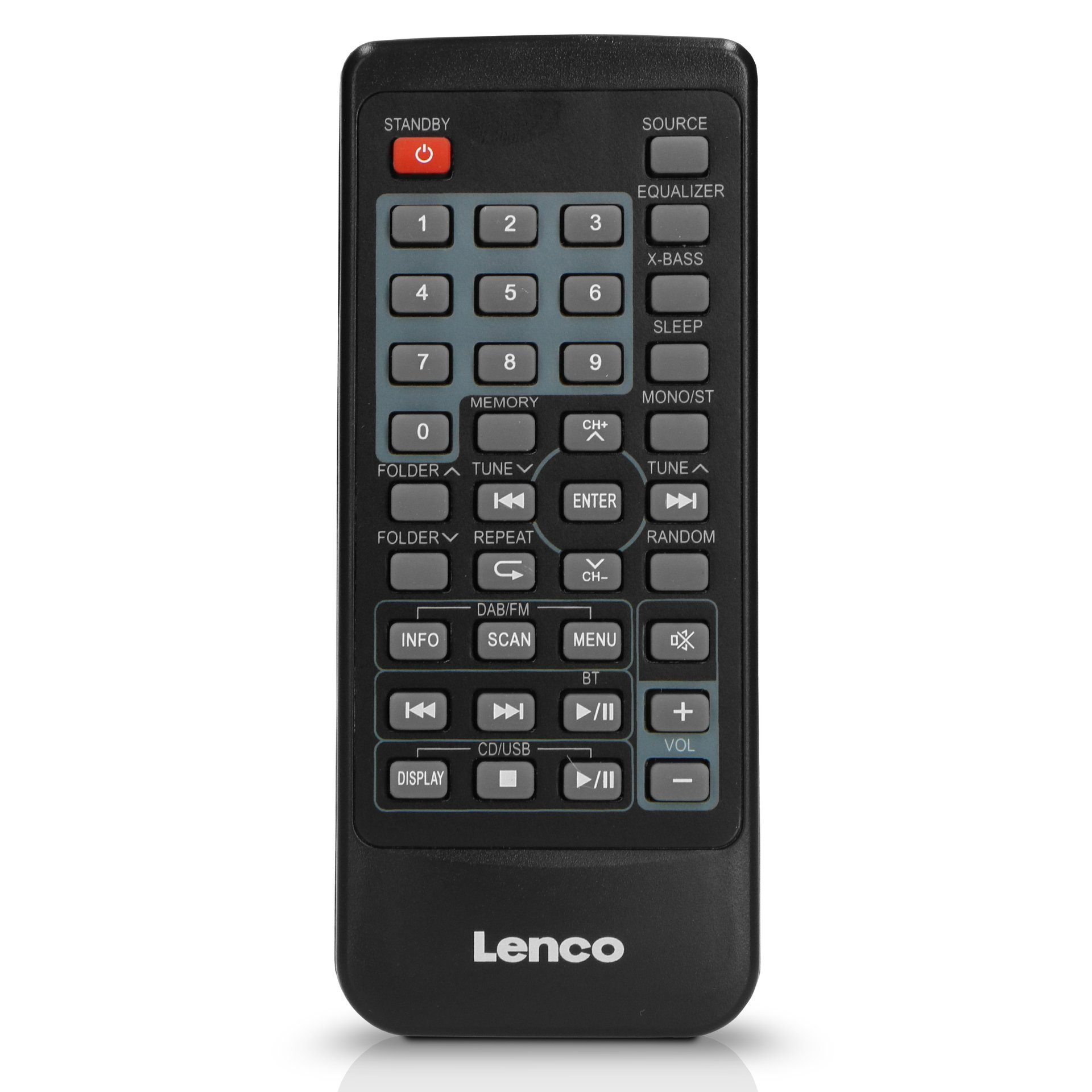 Lenco MC-150 Micro Stereoanlage mit DAB+, FM, CD, BT, USB Microanlage (Digitalradio (DAB), 10 W)