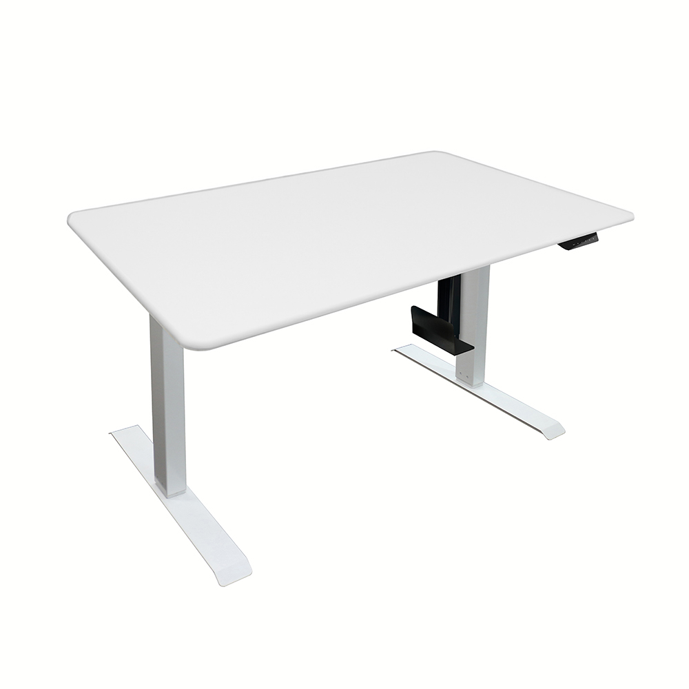 Home Deluxe Höhenverstellbarer Schreibtisch elektrisch LUMINA mit PC-Halterung - 160 x 80 cm Weiß