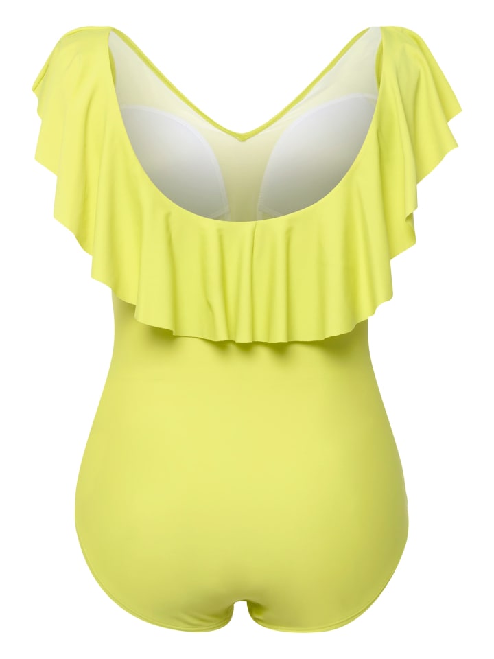 Ulla Popken Badeanzug in neon gelb günstig kaufen
