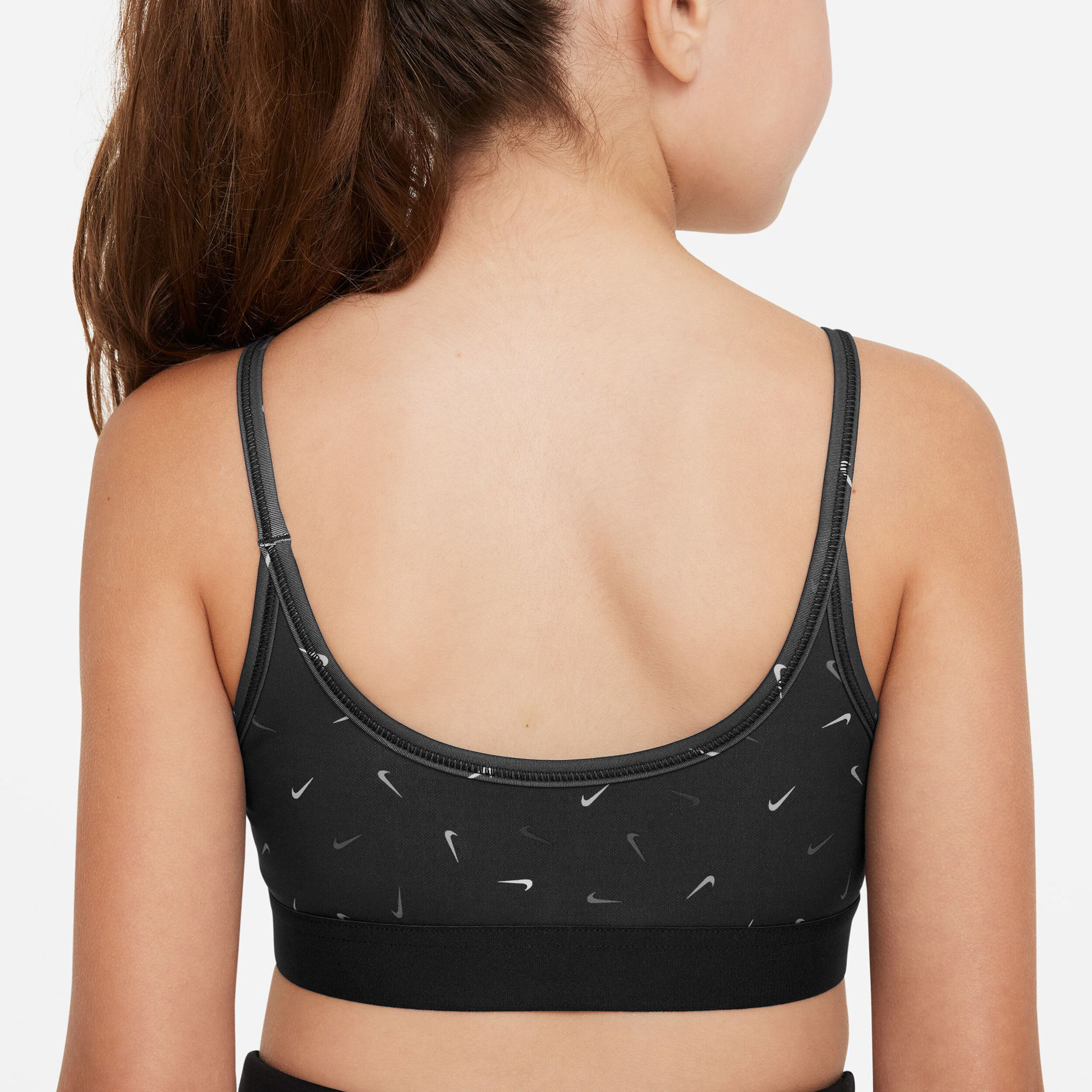Dri-Fit Light Support Sport-BH Mädchen - Schwarz