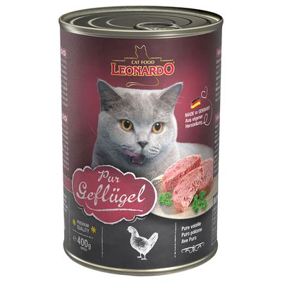 Sparpaket Leonardo Katzenfutter All Meat 24 x 400 g
