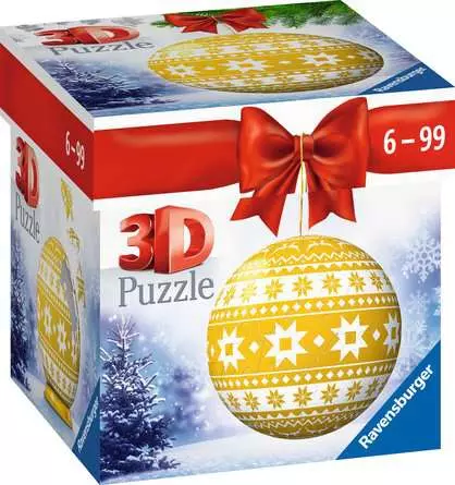 3D Puzzle Ball Weihnachtskugel Norweger Muster