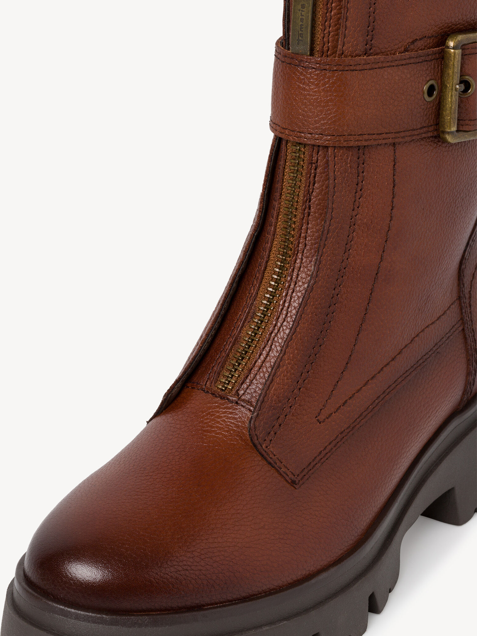 Bottine en cuir - marron
