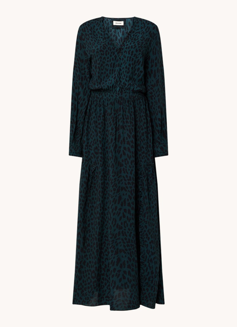 Rochie maxi Zadig&Voltaire Rabella cu imprimeu leopard