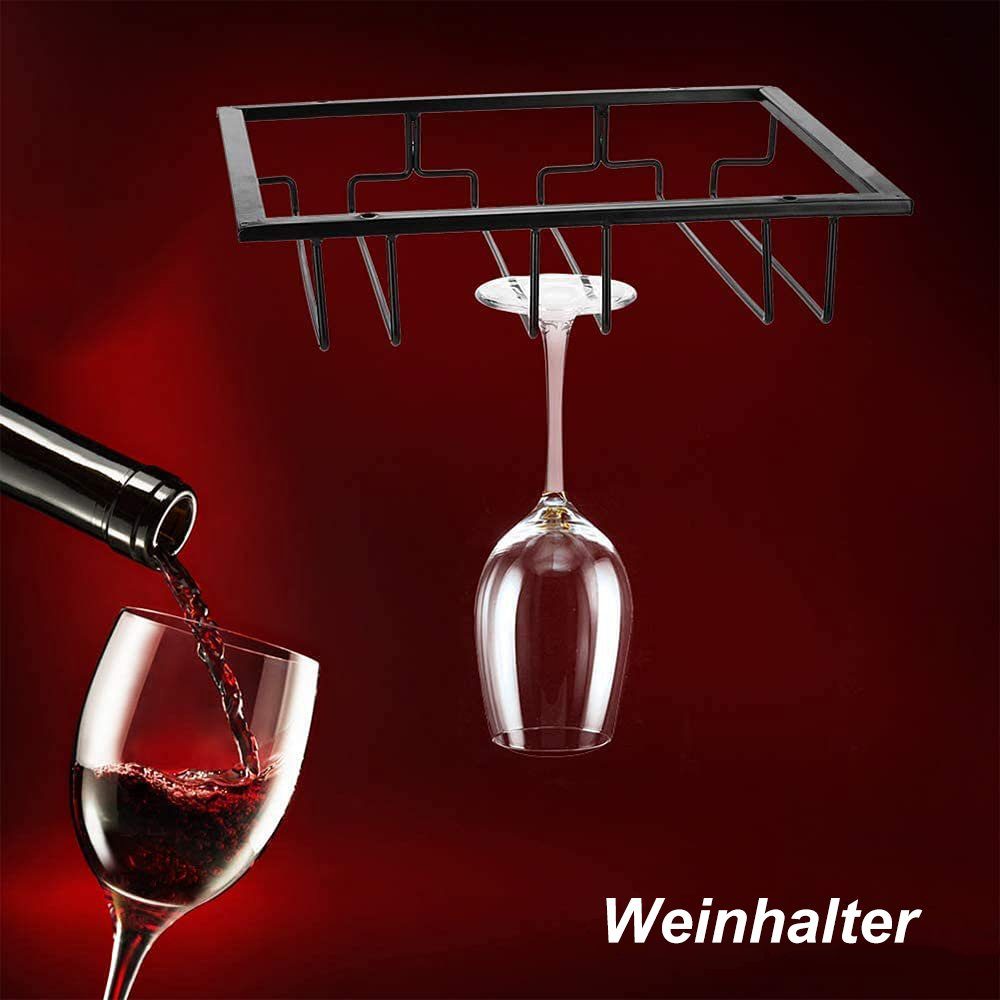 Devenirriche Gläserhalter Neue Glastüren mit hängender Tür, Weinglas-Halterung,Weinaufhängung