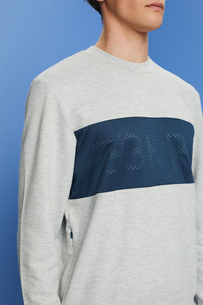 Sweatshirt aus Fleece mit Mesh-Logo