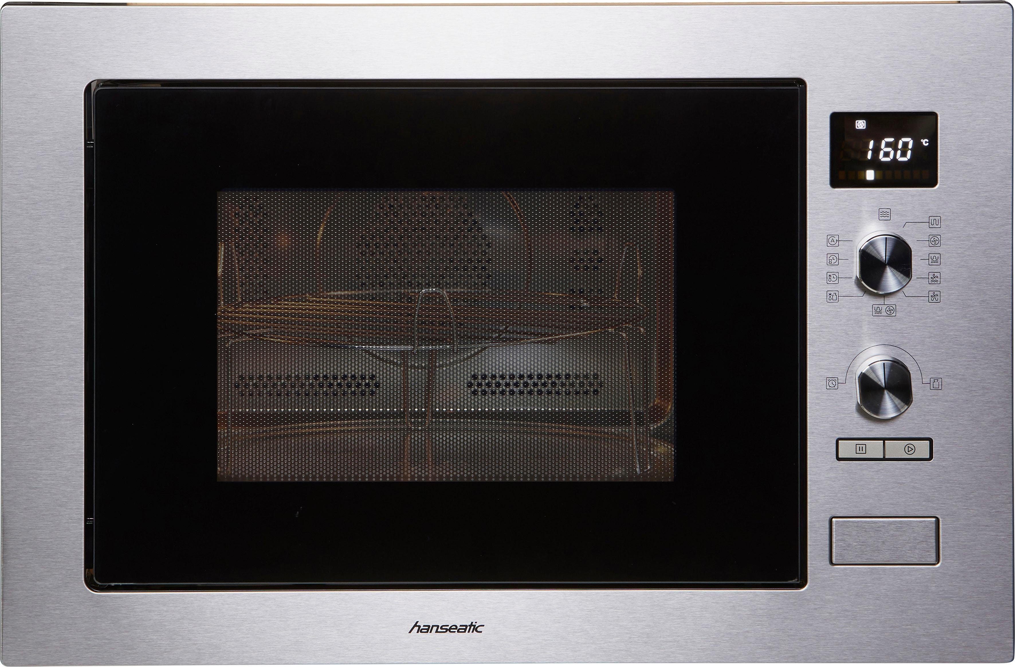 Hanseatic Einbau-Mikrowelle AC034B8S-S0EE, Grill, Mikrowelle, Umluft, 34 l