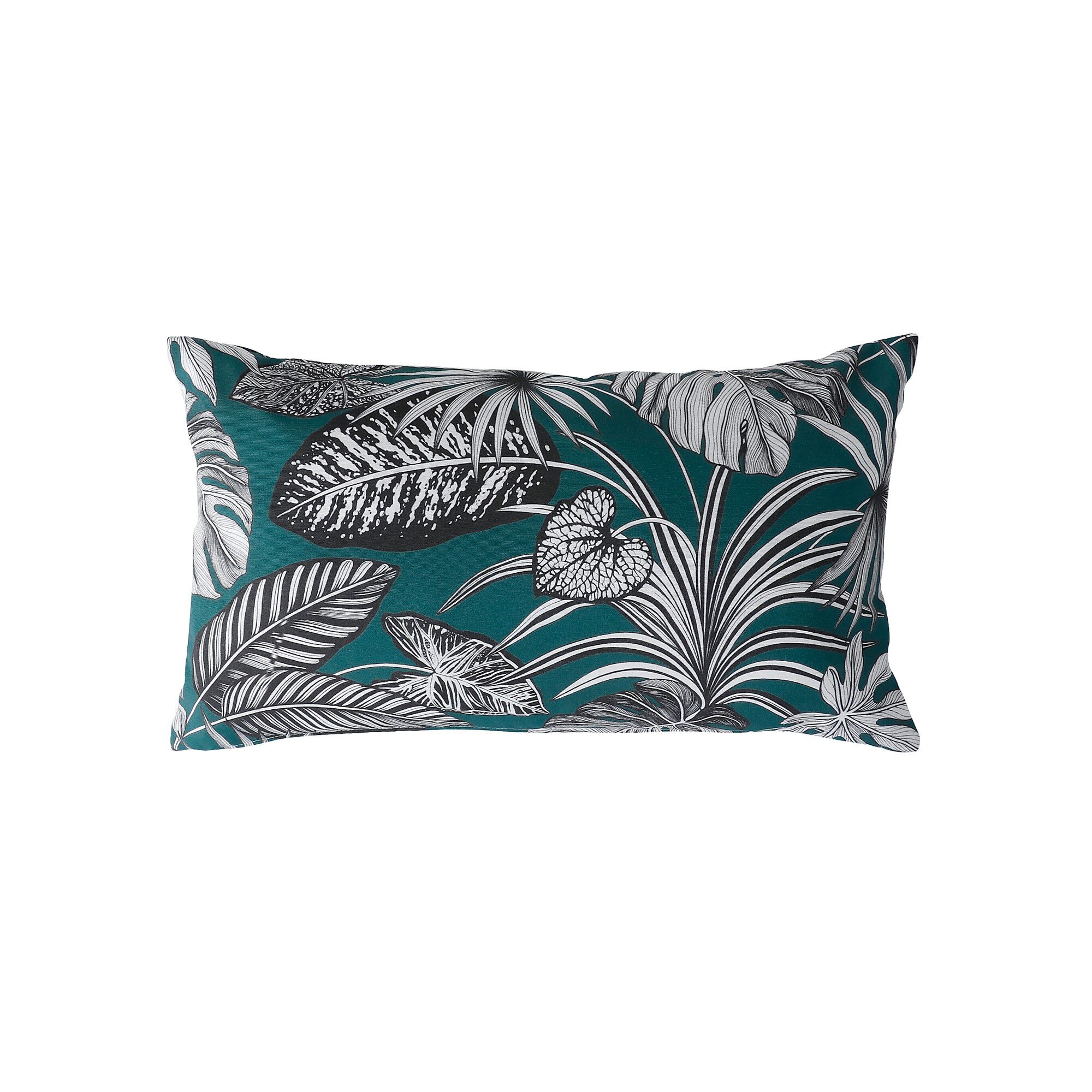 Housse de coussin imprimé tropical