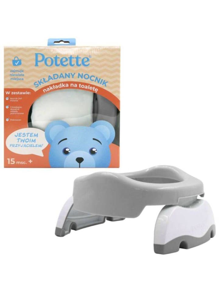 Potette Töpfchen 2in1: Toilettensitz & Potty zum Reisen 15M  in Grau günstig kaufen onesize