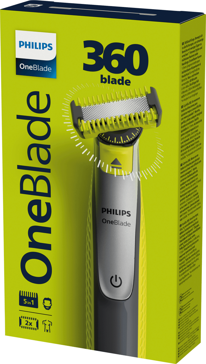 Elektrischer Rasierer, OneBlade Face & Body 360 QP2834/20, 1 St