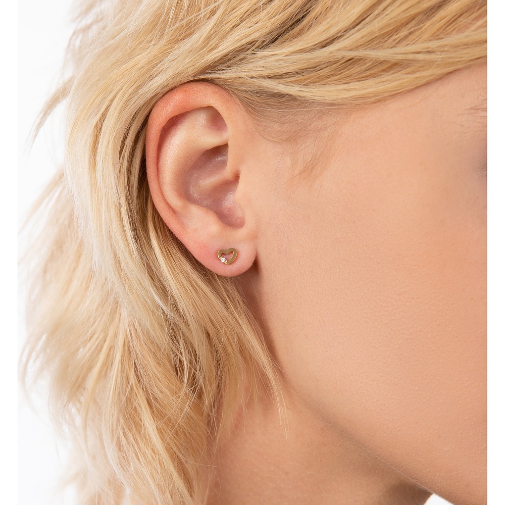 FAVS Boucles d'oreilles à fermoir à poussette Acier inoxydable Boucles d'oreilles