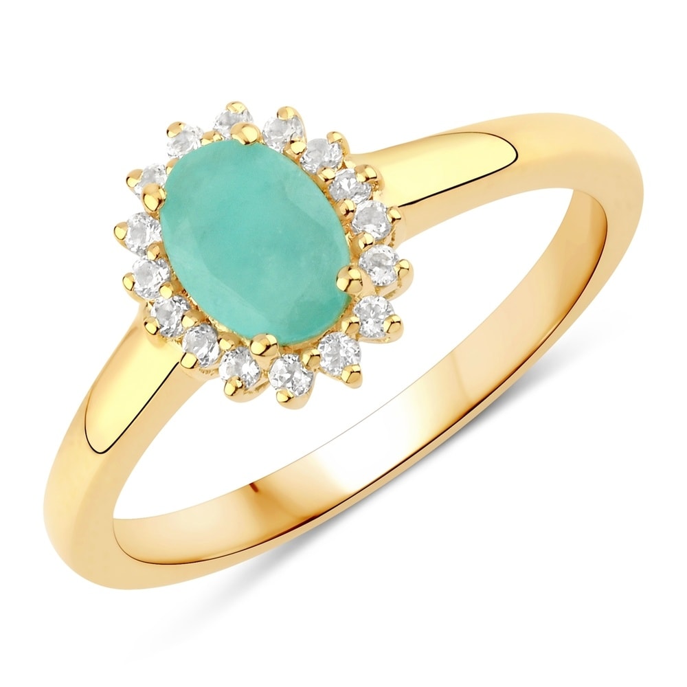 Rafaela Donata Bague Argent sterling Emeraude en Or jaune Bague