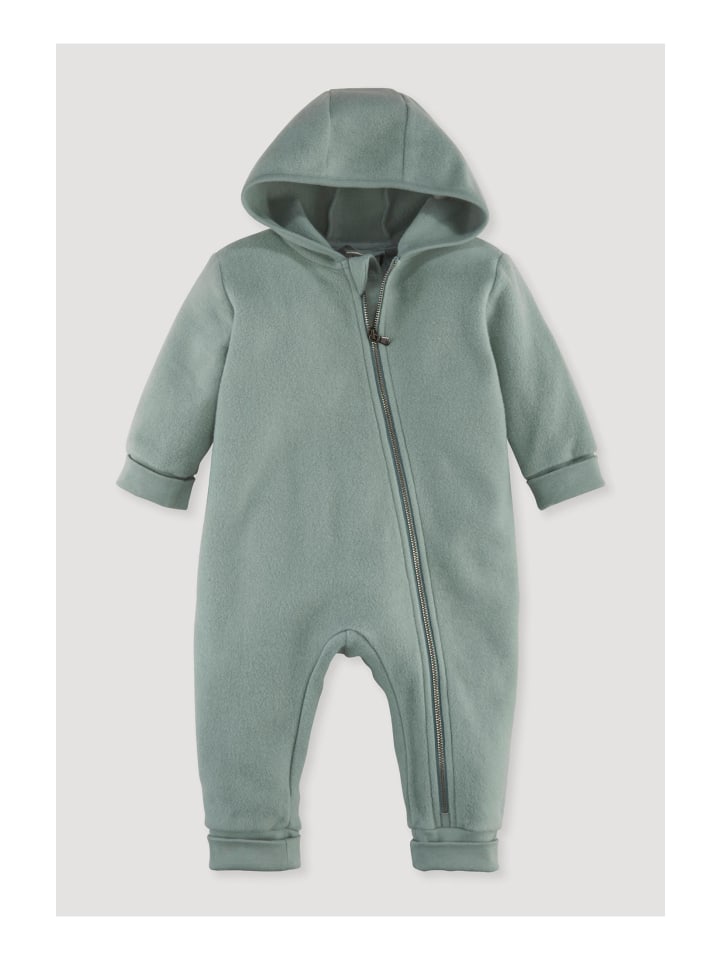 Hessnatur Softfleece-Overall in mattgrün günstig kaufen 98/104