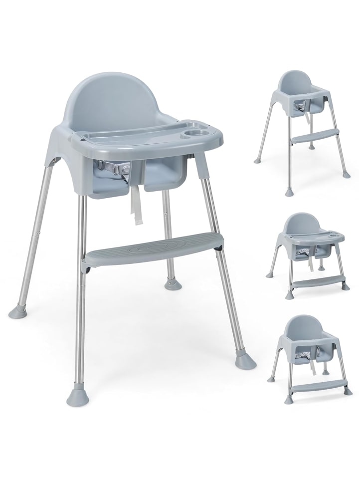 COSTWAY 4 in 1 Babyhochstuhl 6-36 Monate in Grau günstig kaufen onesize