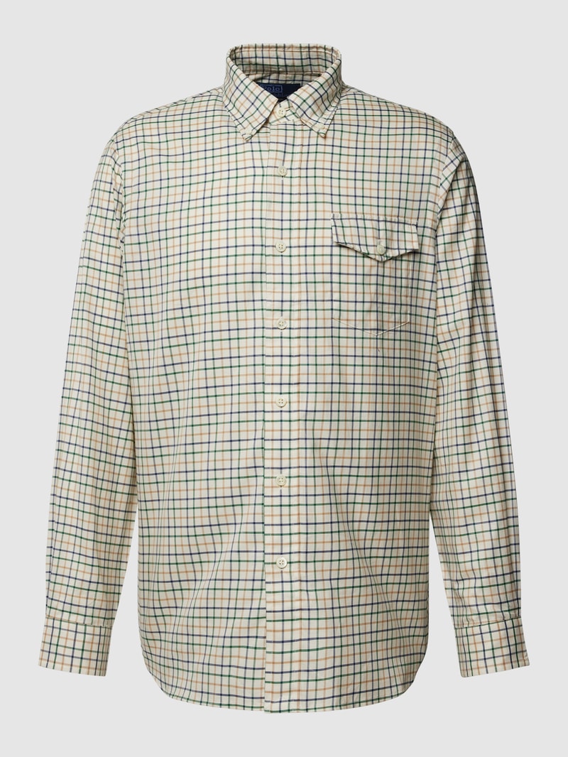 Freizeithemd mit Button-Down-Kragen in hellgrün