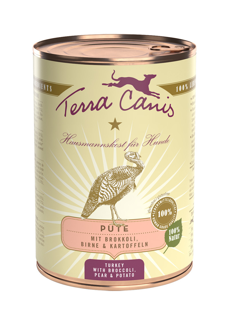 Terra Canis Hundenassfutter Terra Canis Classic Adult 6x400g Pute mit Brokkoli, Birne & Kartoffel