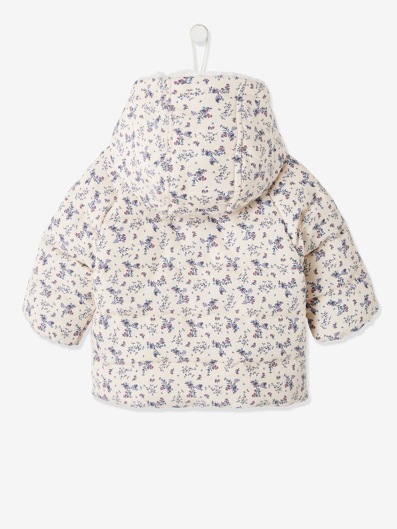 Vertbaudet Gefütterte Baby Steppjacke, Wickelform, Recycling-Polyester - dunkelblau