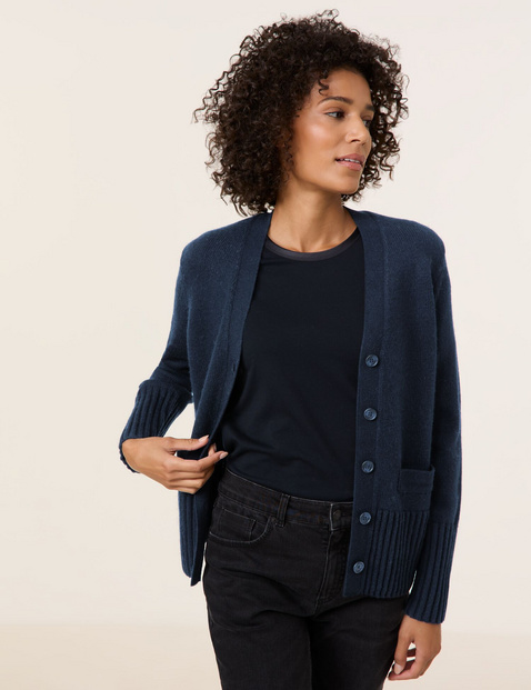 Strickjacke mit Wollanteil