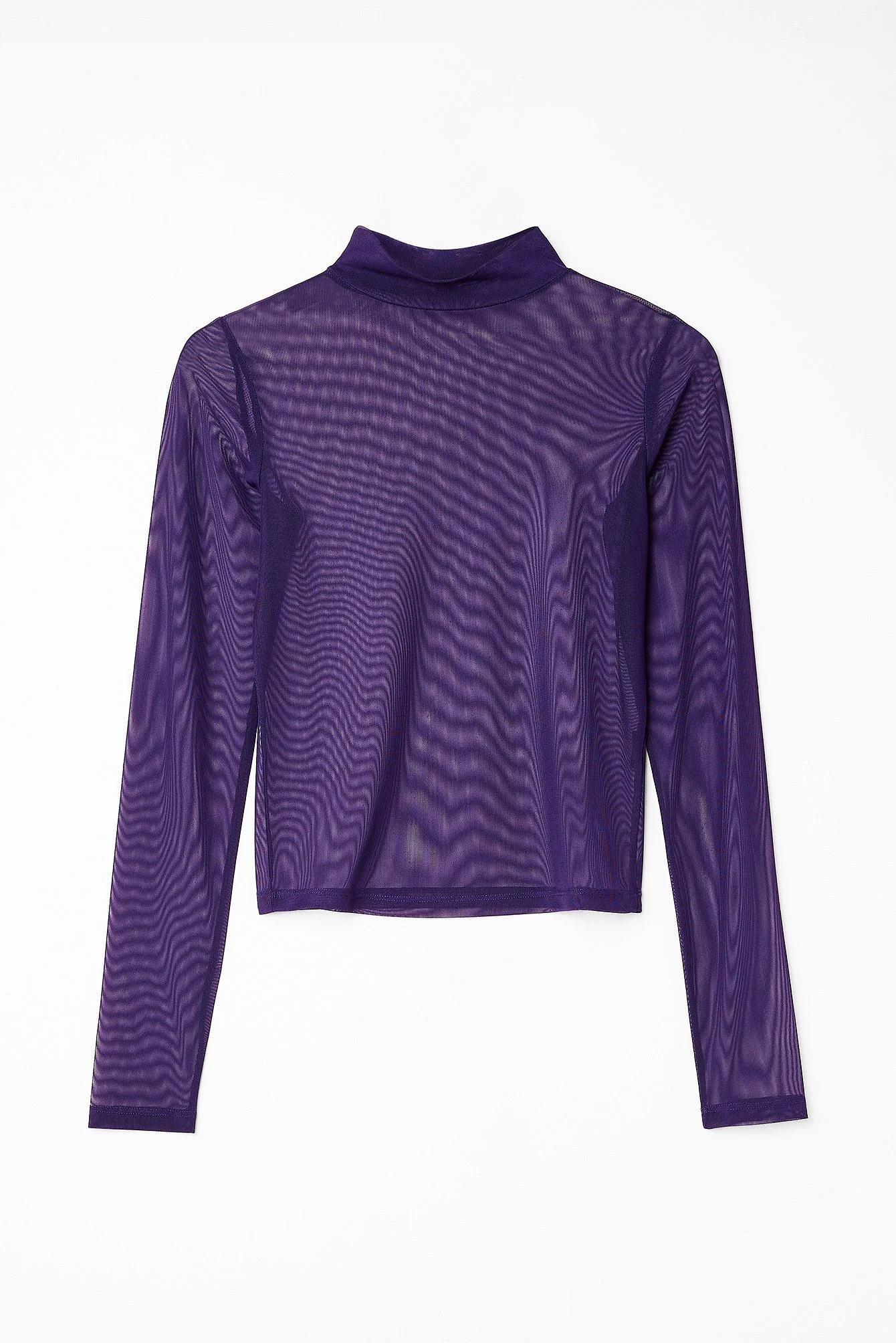 Mesh-Top mit Rollkragen